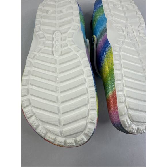 Crocs Classic Spray Dye Clog K Sandals Junior 5 / Women 7 Fuzzy Lined ￼ - Picture 5 of 7